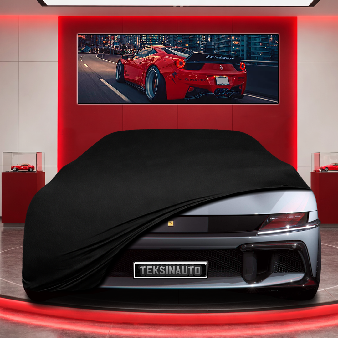 Ferrari 12Cilindri Coupe (2024- ) Custom Fit Indoor Car Cover Soft Stretch Black Gray Blue Red Dust Protection Garage Cover Laser Cut + Bag