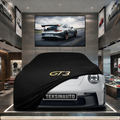 PORSCHE 911 GT3 RS Custom Fit Indoor Car Cover Soft Stretch Black Gray Blue Red Dust Protection Garage Cover Laser Cut + Bag (Kopya)