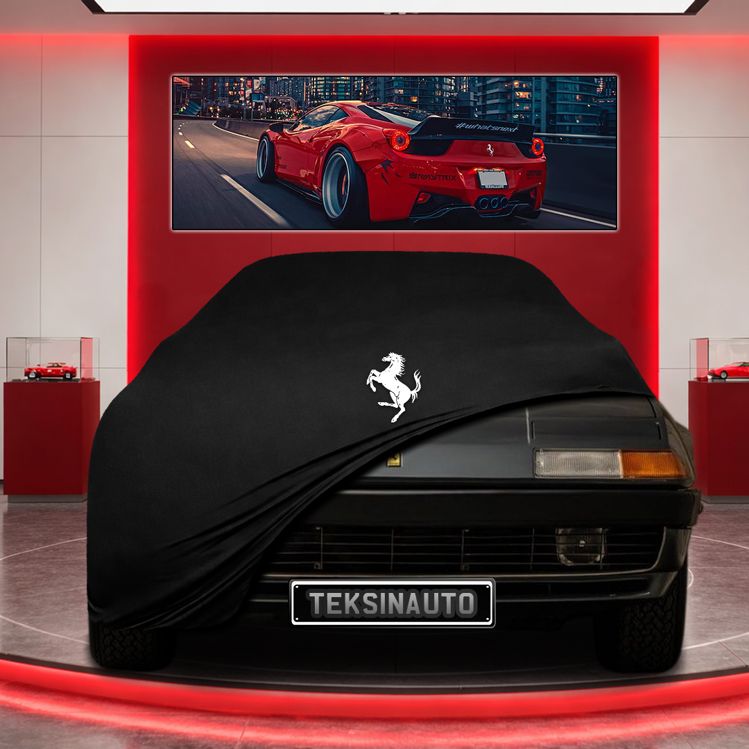 Ferrari 400 Custom Fit Indoor Car Cover Soft Stretch Black Gray Blue Red Dust Protection Garage Cover Laser Cut + Bag