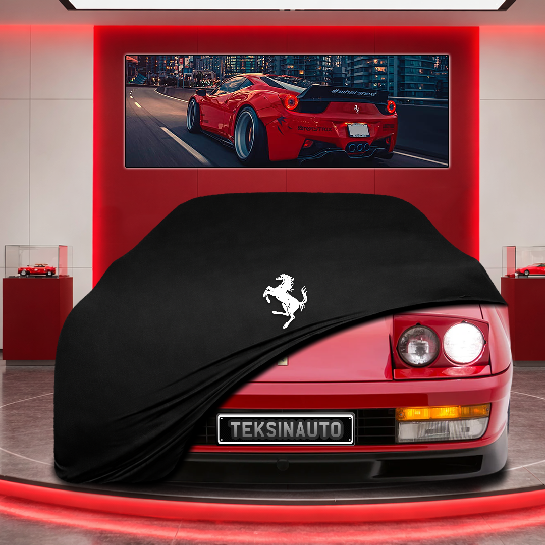 Ferrari Testarossa Custom Fit Indoor Car Cover Soft Stretch Black Gray Blue Red Dust Protection Garage Cover Laser Cut + Bag