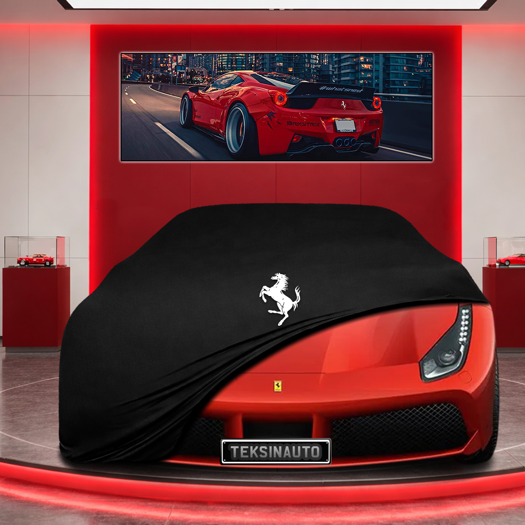 Ferrari 488 Custom Fit Indoor Car Cover Soft Stretch Black Gray Blue Red Dust Protection Garage Cover Laser Cut + Bag