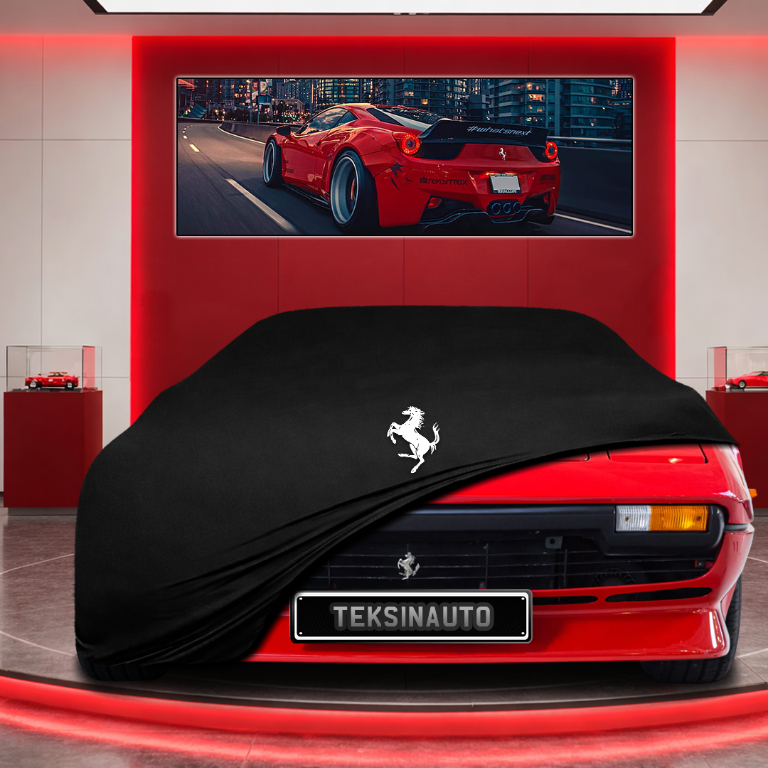 Ferrari 208 Custom Fit Indoor Car Cover Soft Stretch Black Gray Blue Red Dust Protection Garage Cover Laser Cut + Bag