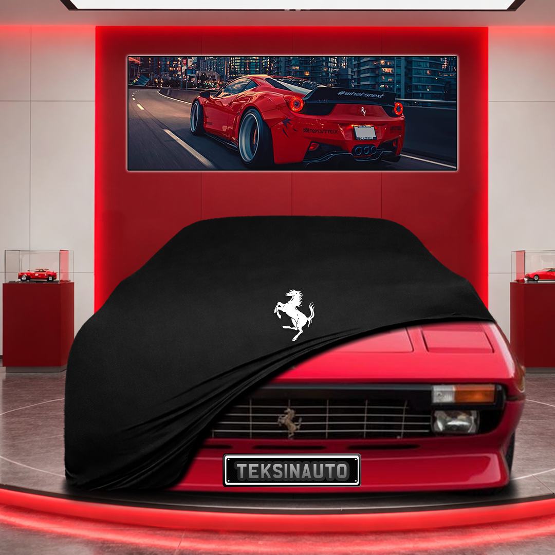 Ferrari 308 Custom Fit Indoor Car Cover Soft Stretch Black Gray Blue Red Dust Protection Garage Cover Laser Cut + Bag