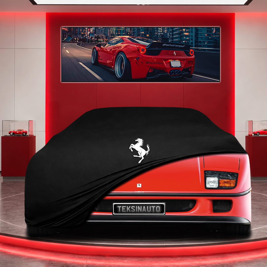 Ferrari F40 Custom Fit Indoor Car Cover Soft Stretch Black Gray Blue Red Dust Protection Garage Cover Laser Cut + Bag