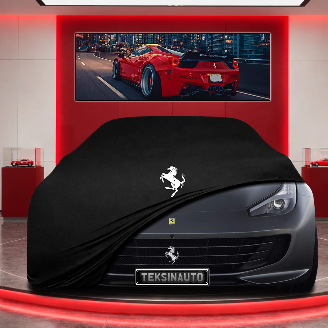 Ferrari GTC4 Custom Fit Indoor Car Cover Soft Stretch Black Gray Blue Red Dust Protection Garage Cover Laser Cut + Bag
