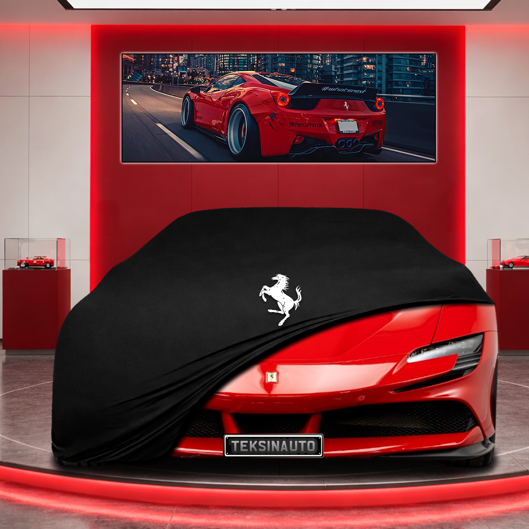 Ferrari SF90 Custom Fit Indoor Car Cover Soft Stretch Black Gray Blue Red Dust Protection Garage Cover Laser Cut + Bag