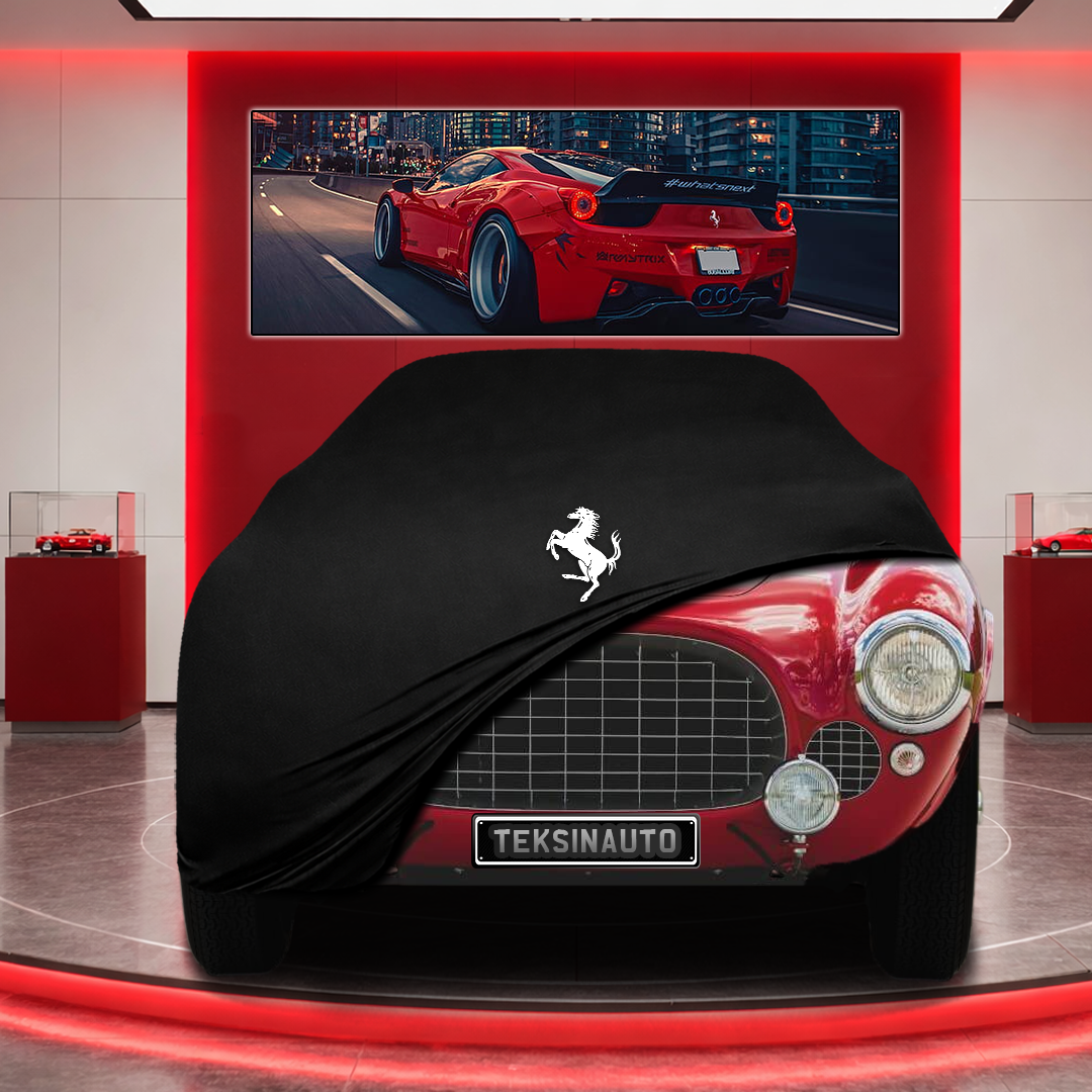 Ferrari 225 Custom Fit Indoor Car Cover Soft Stretch Black Gray Blue Red Dust Protection Garage Cover Laser Cut + Bag