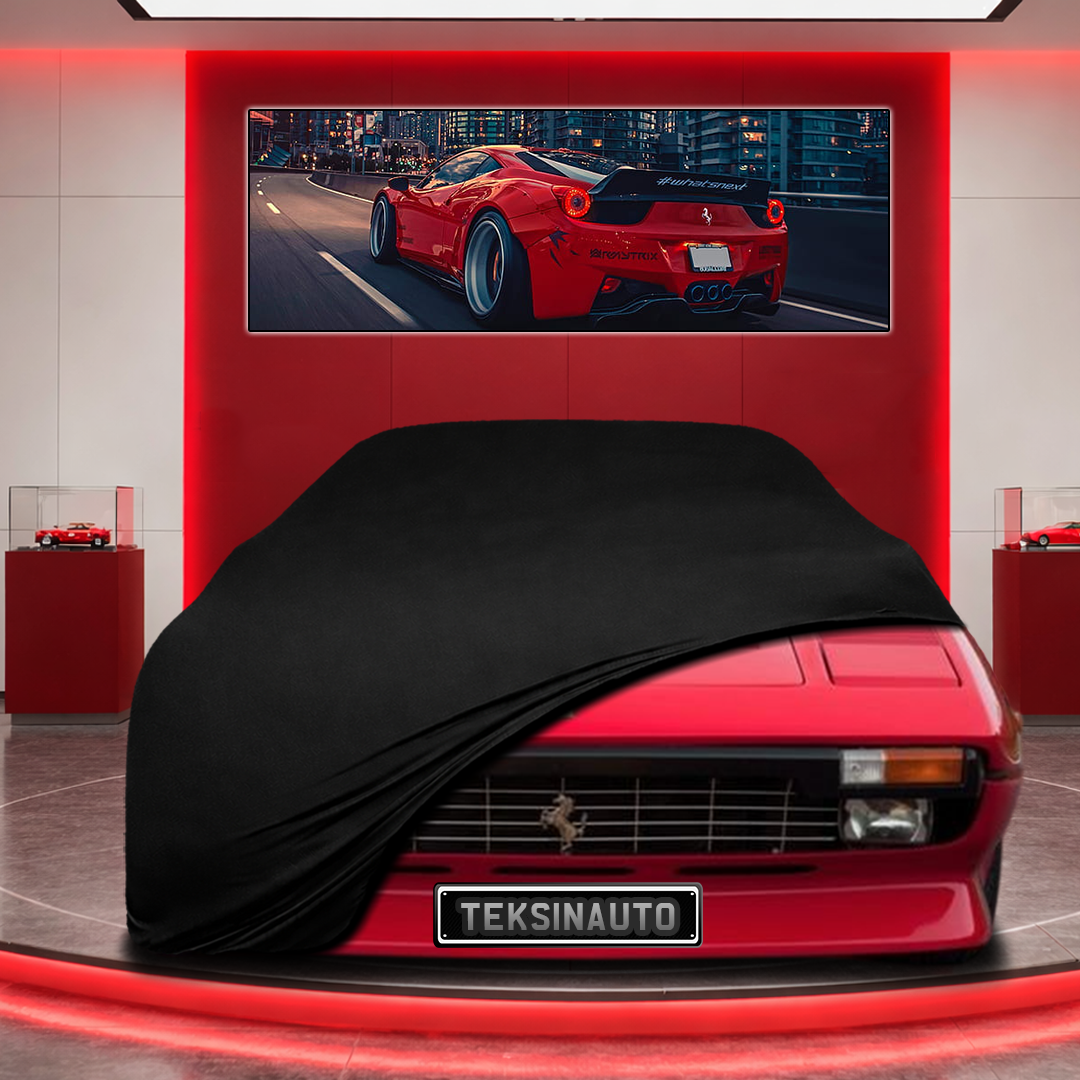 Ferrari 308 Custom Fit Indoor Car Cover Soft Stretch Black Gray Blue Red Dust Protection Garage Cover Laser Cut + Bag