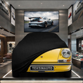 PORSCHE 911 COUPE (G) 1973-1989 Custom Fit Indoor Car Cover Soft Stretch Black Gray Blue Red Dust Protection Garage Cover Laser Cut + Bag