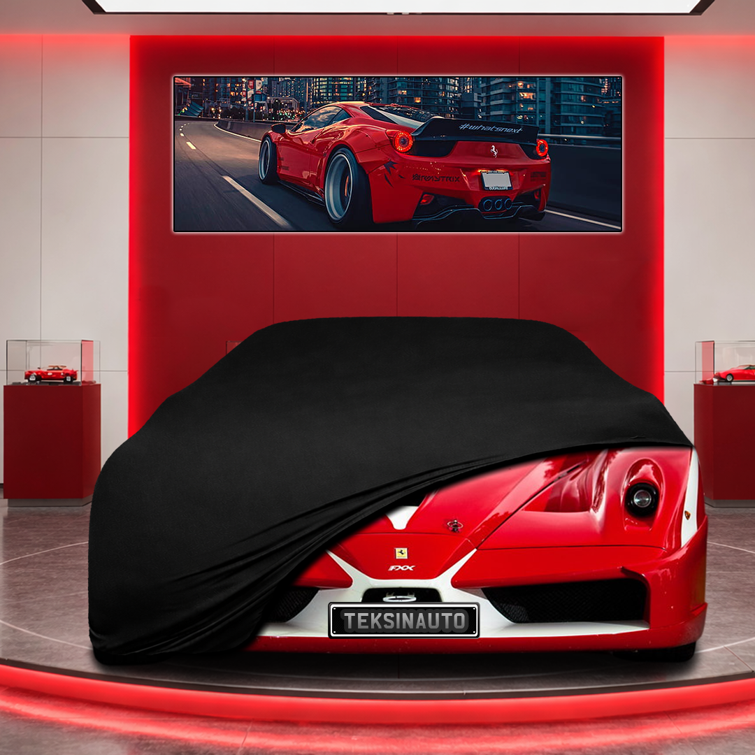 Ferrari FXX Custom Fit Indoor Car Cover Soft Stretch Black Gray Blue Red Dust Protection Garage Cover Laser Cut + Bag