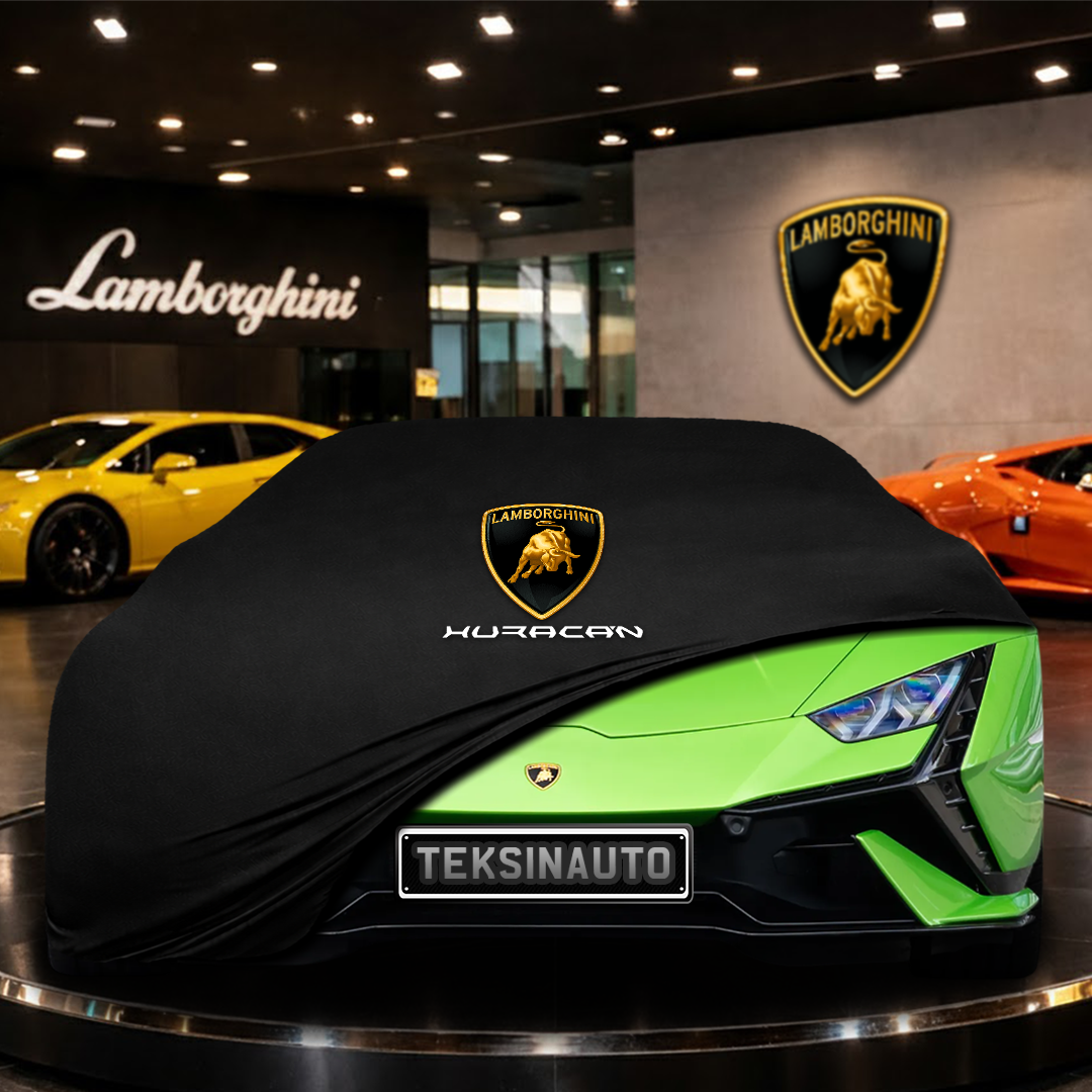Lamborghini Huracan Tecnica (2022-) Custom Fit Indoor Car Cover Soft Stretch Black Gray Blue Red Dust Protection Garage Cover Laser Cut + Bag