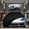 Porsche 718 (982) Custom Fit Indoor Car Cover Soft Stretch Black Gray Blue Red Dust Protection Garage Cover Laser Cut + Bag