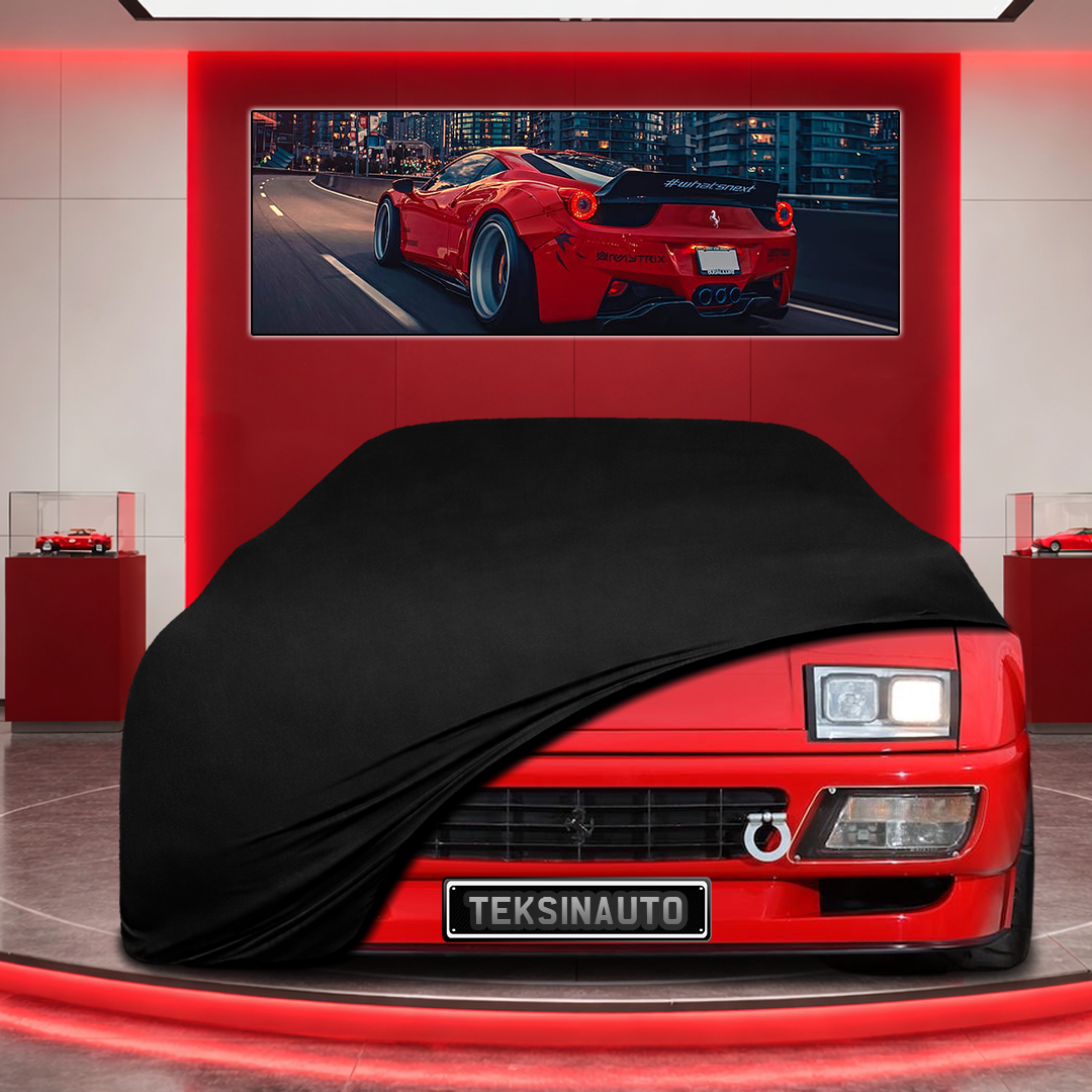 Ferrari 348 Custom Fit Indoor Car Cover Soft Stretch Black Gray Blue Red Dust Protection Garage Cover Laser Cut + Bag
