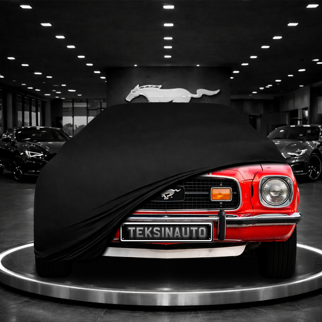 Ford Mustang 2 (1974-1978) Custom Fit Indoor Car Cover Soft Stretch Black Gray Blue Red Dust Protection Garage Cover Laser Cut + Bag