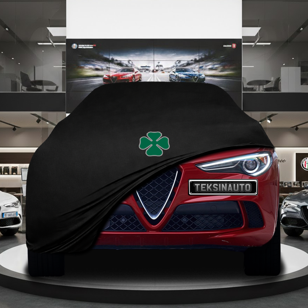 Alfa Romeo Stelvio SUV (2016) Custom Fit Indoor Car Cover Soft Stretch Black Gray Blue Red Dust Protection Garage Cover Laser Cut + Bag