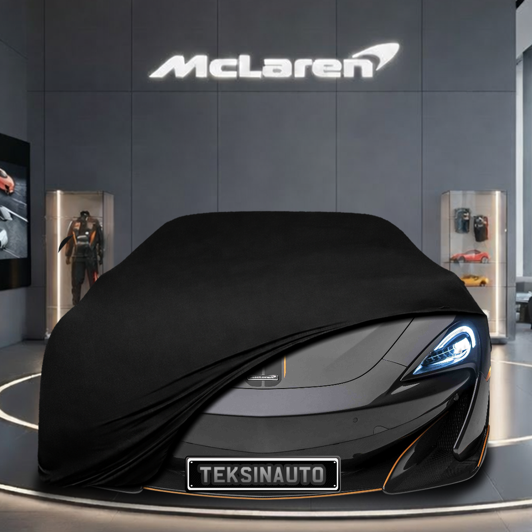 McLaren 600LT (2018-) Custom Fit Indoor Car Cover Soft Stretch Black Gray Blue Red Dust Protection Garage Cover Laser Cut + Bag