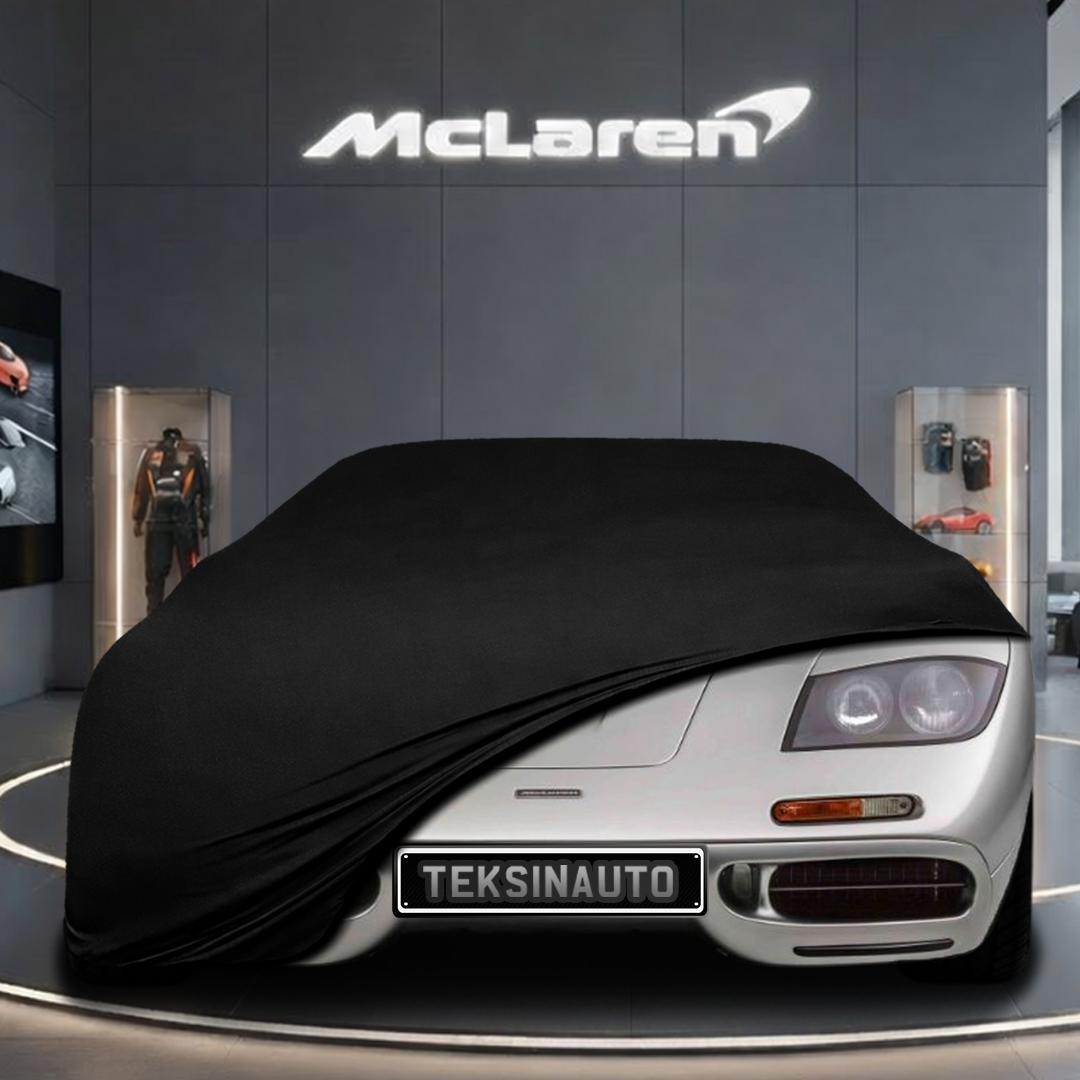 McLaren F1 (1992-2000) Custom Fit Indoor Car Cover Soft Stretch Black Gray Blue Red Dust Protection Garage Cover Laser Cut + Bag