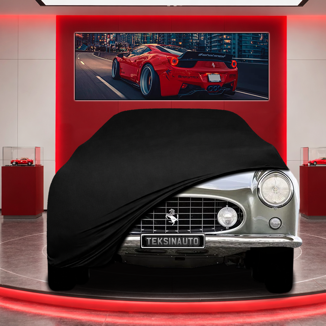 Ferrari 410 Custom Fit Indoor Car Cover Soft Stretch Black Gray Blue Red Dust Protection Garage Cover Laser Cut + Bag
