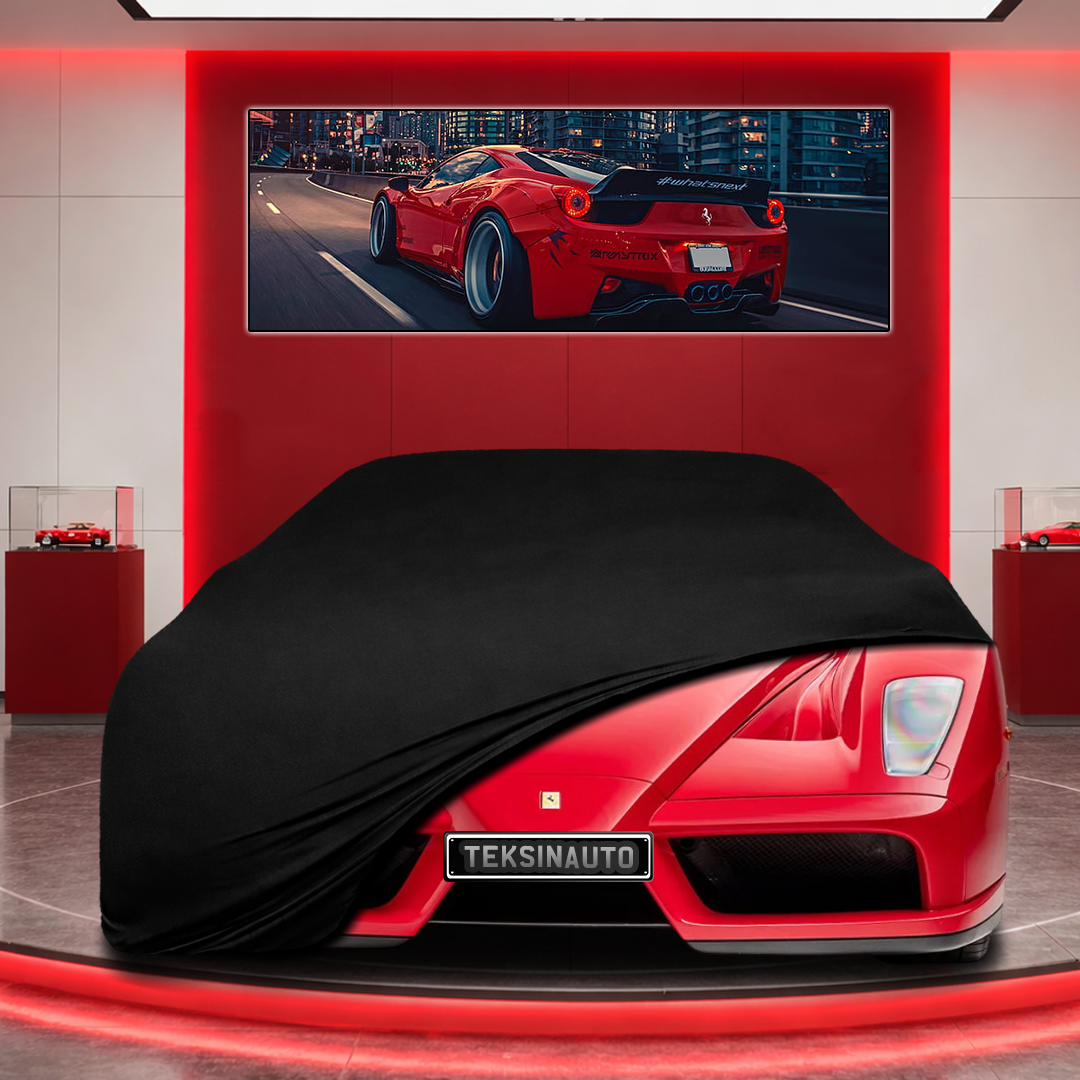 Ferrari Enzo Custom Fit Indoor Car Cover Soft Stretch Black Gray Blue Red Dust Protection Garage Cover Laser Cut + Bag