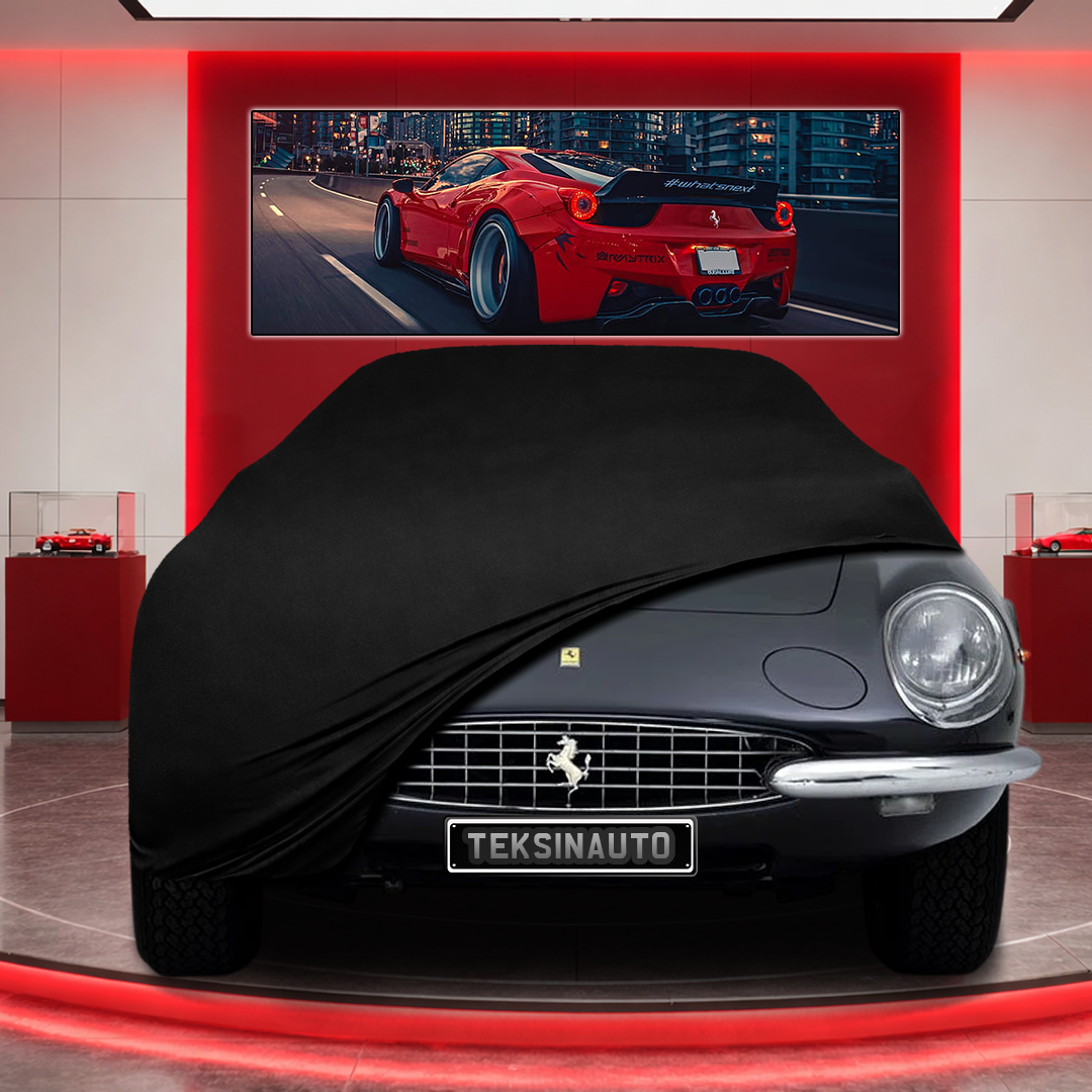Ferrari 365 California (1966 - 1967) Custom Fit Indoor Car Cover Soft Stretch Black Gray Blue Red Dust Protection Garage Cover Laser Cut + Bag