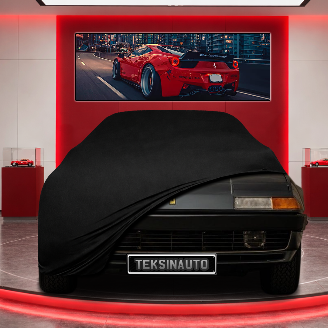 Ferrari 400 Custom Fit Indoor Car Cover Soft Stretch Black Gray Blue Red Dust Protection Garage Cover Laser Cut + Bag