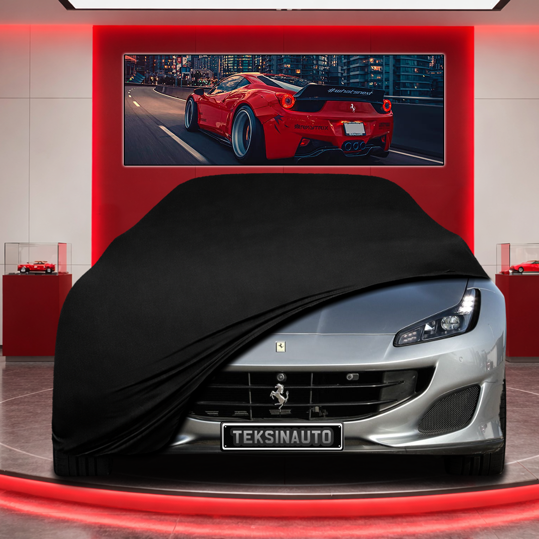 Ferrari Portofino Custom Fit Indoor Car Cover Soft Stretch Black Gray Blue Red Dust Protection Garage Cover Laser Cut + Bag
