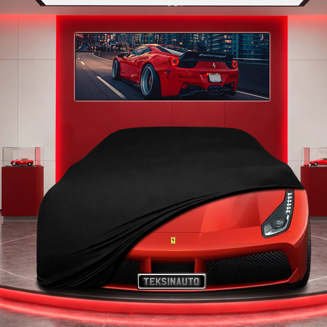 Ferrari 488 Custom Fit Indoor Car Cover Soft Stretch Black Gray Blue Red Dust Protection Garage Cover Laser Cut + Bag
