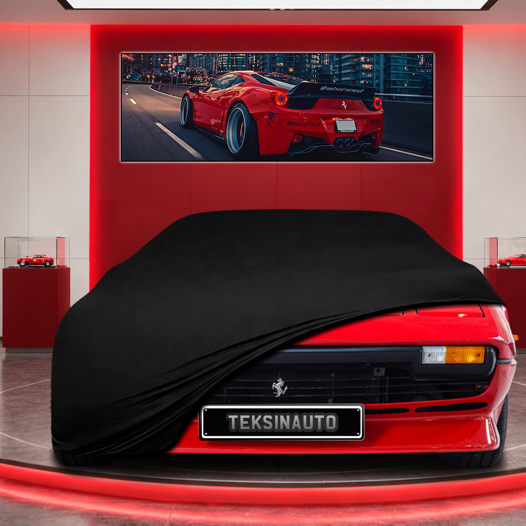 Ferrari 208 Custom Fit Indoor Car Cover Soft Stretch Black Gray Blue Red Dust Protection Garage Cover Laser Cut + Bag