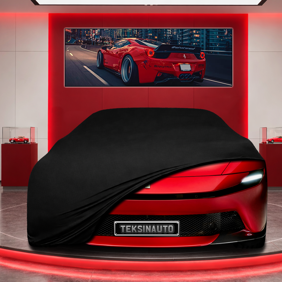 Ferrari Amalfi Custom Fit Indoor Car Cover Soft Stretch Black Gray Blue Red Dust Protection Garage Cover Laser Cut + Bag