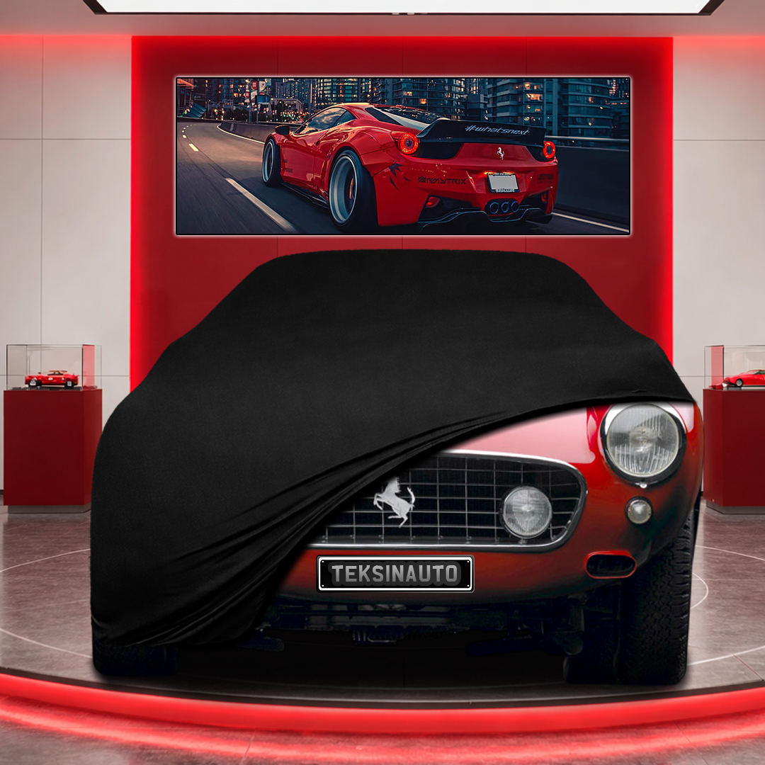 Ferrari 250 Custom Fit Indoor Car Cover Soft Stretch Black Gray Blue Red Dust Protection Garage Cover Laser Cut + Bag