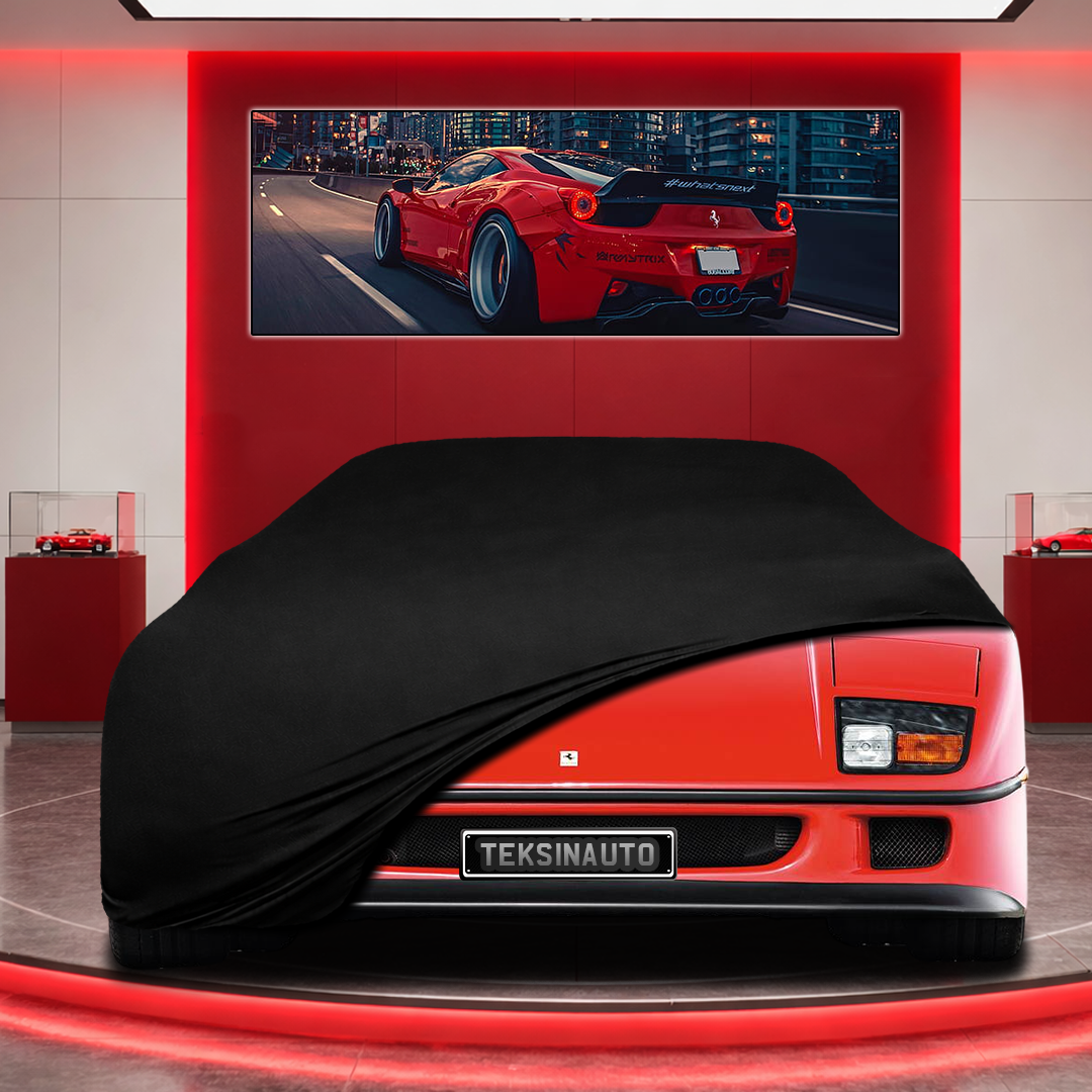 Ferrari F40 Custom Fit Indoor Car Cover Soft Stretch Black Gray Blue Red Dust Protection Garage Cover Laser Cut + Bag