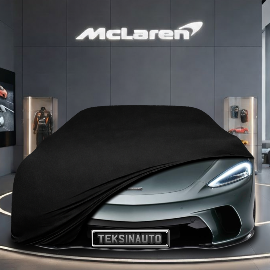 McLaren GT (2019-2023) Custom Fit Indoor Car Cover Soft Stretch Black Gray Blue Red Dust Protection Garage Cover Laser Cut + Bag