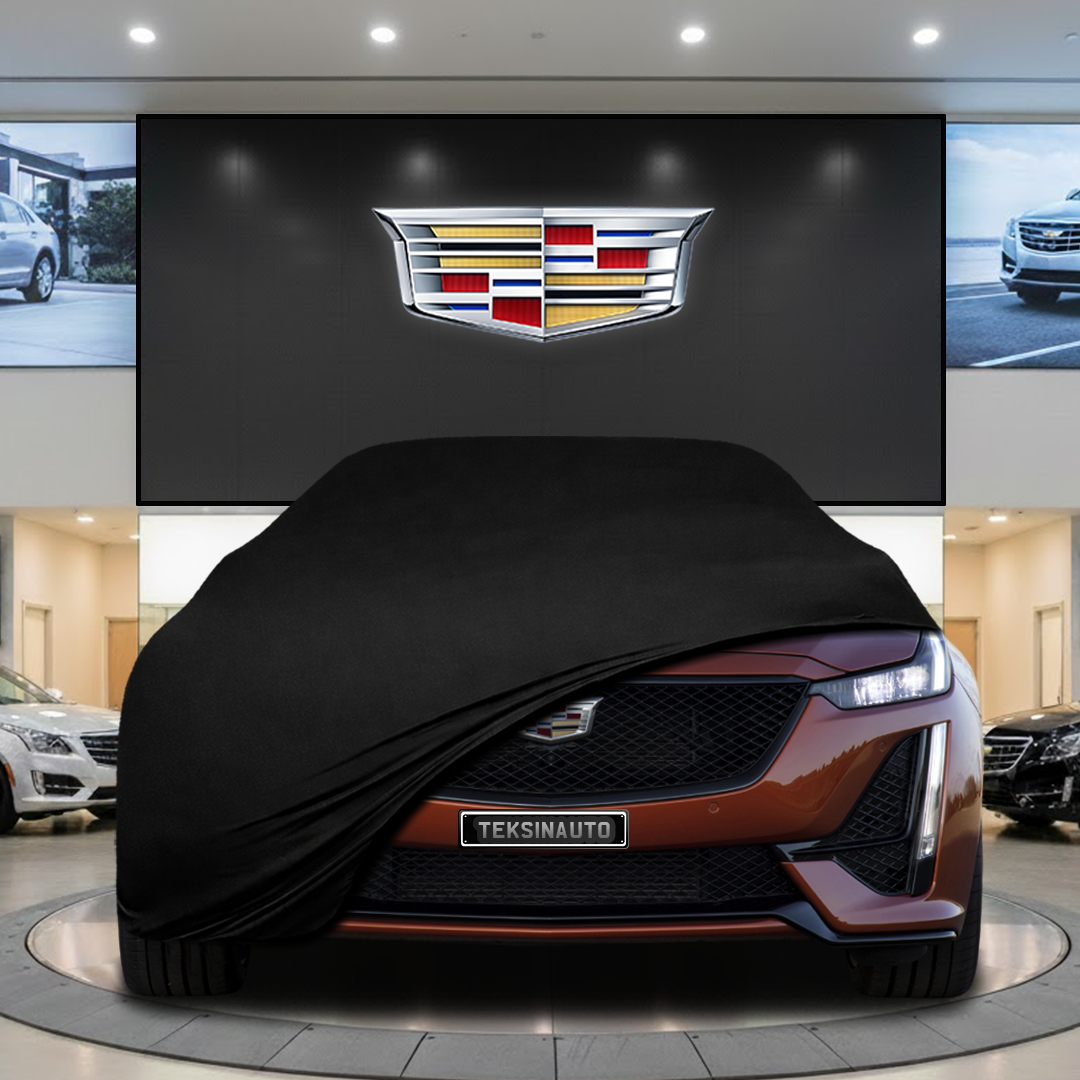 Cadillac CT5 (2019) Custom Fit Indoor Car Cover Soft Stretch Black Gray Blue Red Dust Protection Garage Cover Laser Cut + Bag