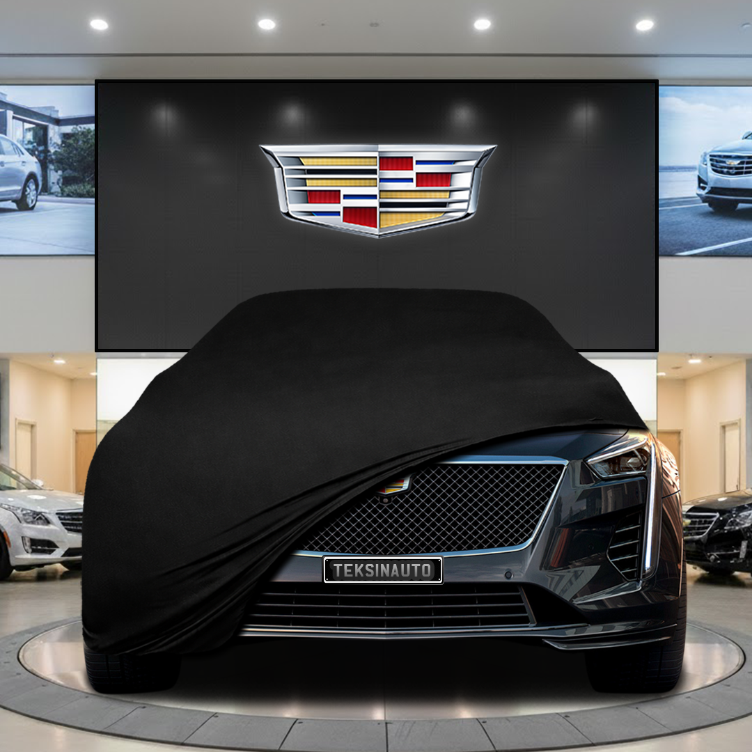 Cadillac CT4 (2019) Custom Fit Indoor Car Cover Soft Stretch Black Gray Blue Red Dust Protection Garage Cover Laser Cut + Bag