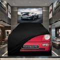 PORSCHE 911 964 1989-1993 Custom Fit Indoor Car Cover Soft Stretch Black Gray Blue Red Dust Protection Garage Cover Laser Cut + Bag