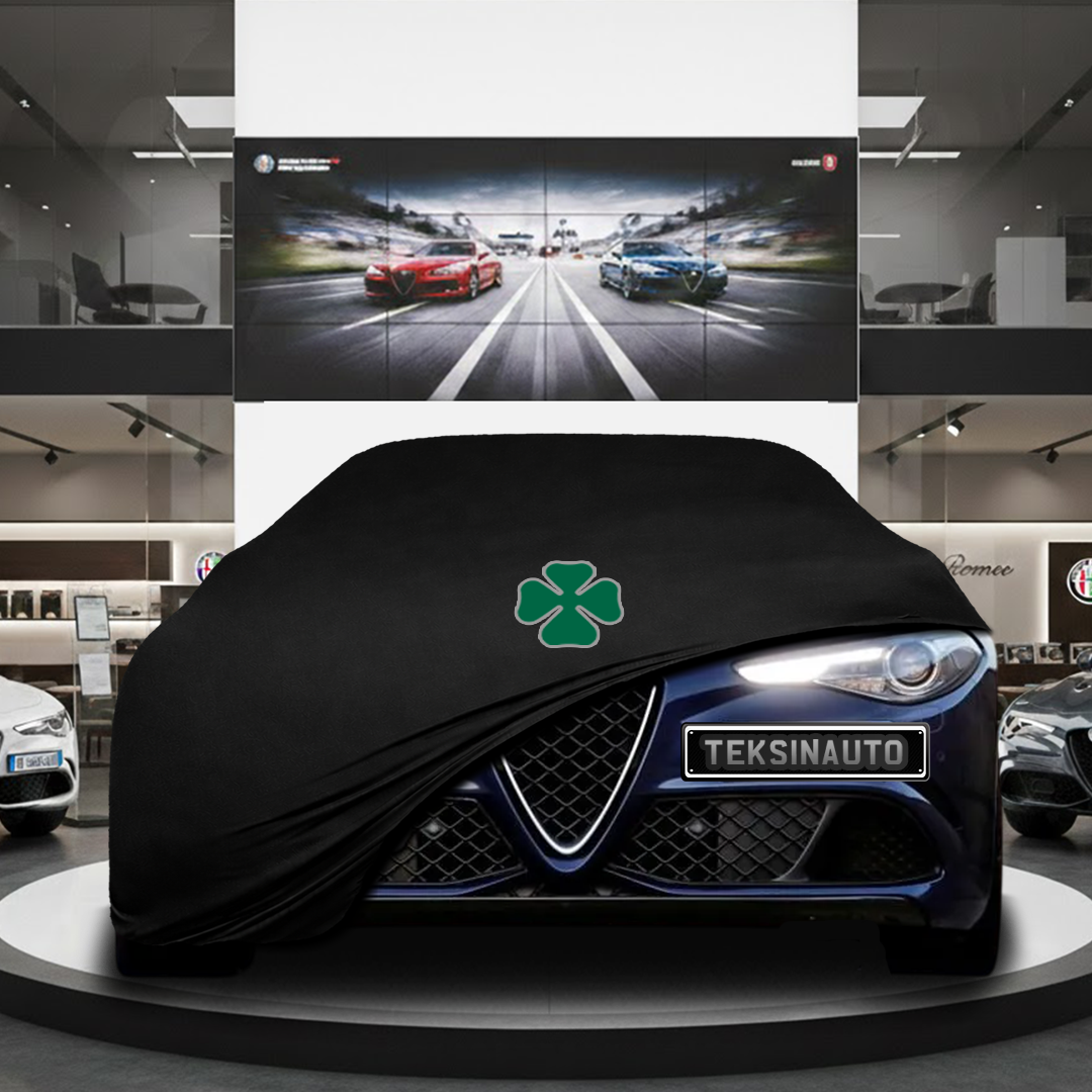 Alfa Romeo Giulia Sedan (2016-) Custom Fit Indoor Car Cover Soft Stretch Black Gray Blue Red Dust Protection Garage Cover Laser Cut + Bag