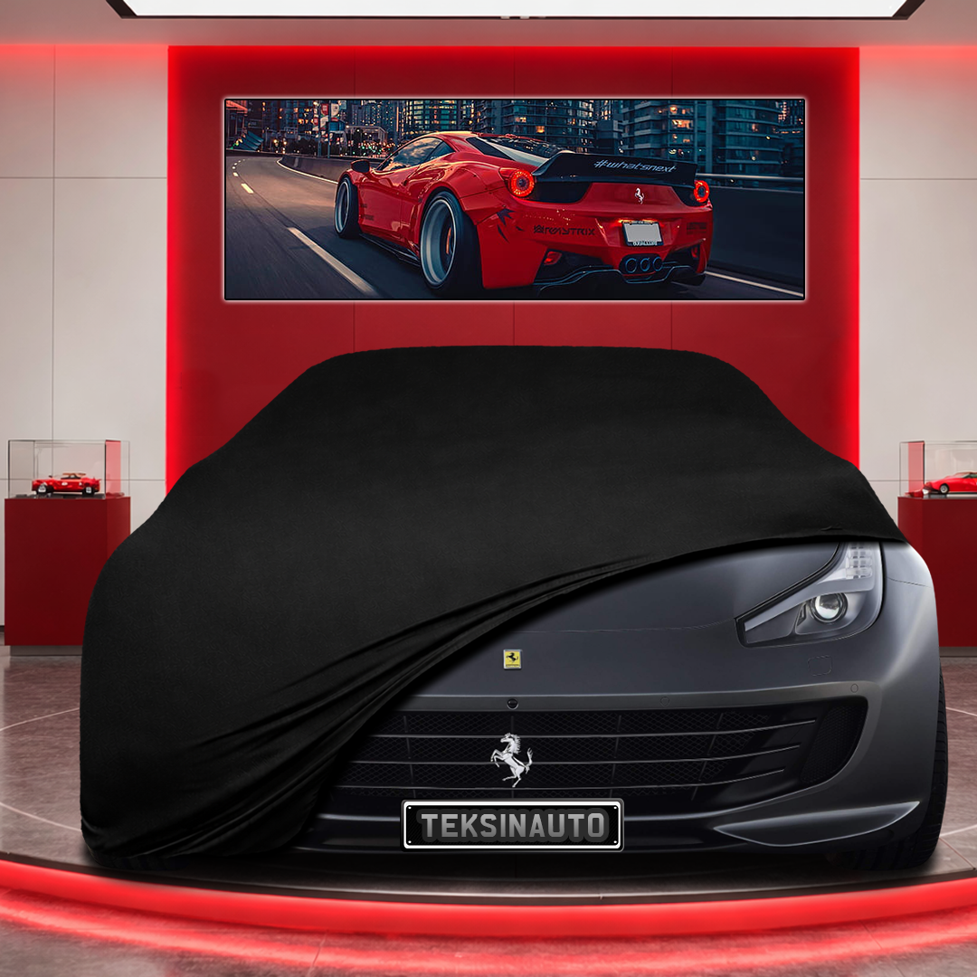 Ferrari GTC4 Custom Fit Indoor Car Cover Soft Stretch Black Gray Blue Red Dust Protection Garage Cover Laser Cut + Bag