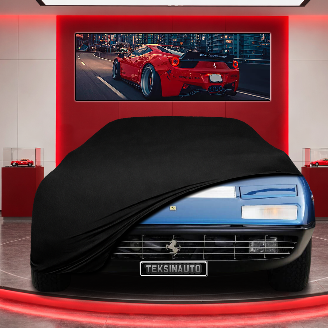 Ferrari 365 GTC-GTS(1968 - 1970) Custom Fit Indoor Car Cover Soft Stretch Black Gray Blue Red Dust Protection Garage Cover Laser Cut + Bag