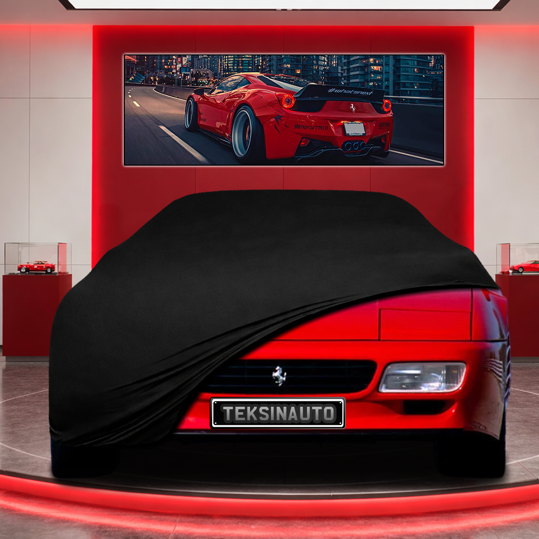 Ferrari 512 Custom Fit Indoor Car Cover Soft Stretch Black Gray Blue Red Dust Protection Garage Cover Laser Cut + Bag