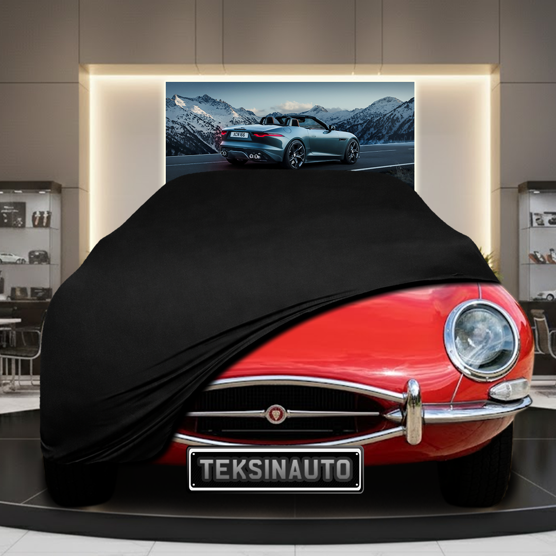 JAGUAR E-TYPE 1961-1975 Custom Fit Indoor Car Cover Soft Stretch Black Gray Blue Red Dust Protection Garage Cover Laser Cut + Bag