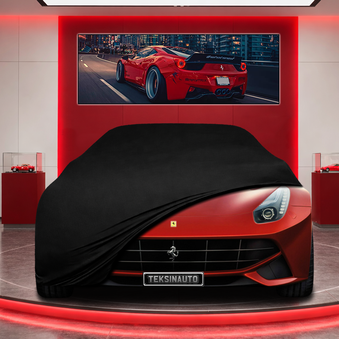 Ferrari F12 Berlinetta Custom Fit Indoor Car Cover Soft Stretch Black Gray Blue Red Dust Protection Garage Cover Laser Cut + Bag