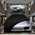 PORSCHE 911 991-2 CABRİOLET 2015-2018 Custom Fit Indoor Car Cover Soft Stretch Black Gray Blue Red Dust Protection Garage Cover Laser Cut + Bag