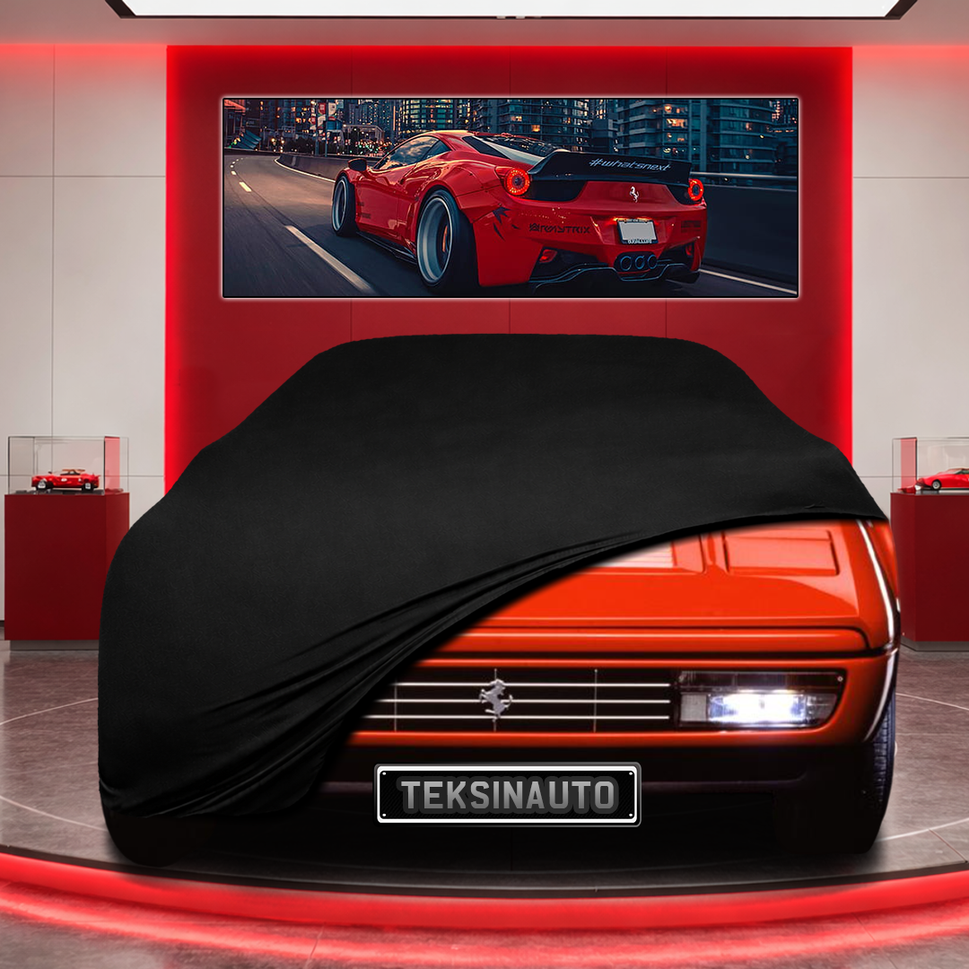 Ferrari GTB Turbo (F106-ABTR) Custom Fit Indoor Car Cover Soft Stretch Black Gray Blue Red Dust Protection Garage Cover Laser Cut + Bag