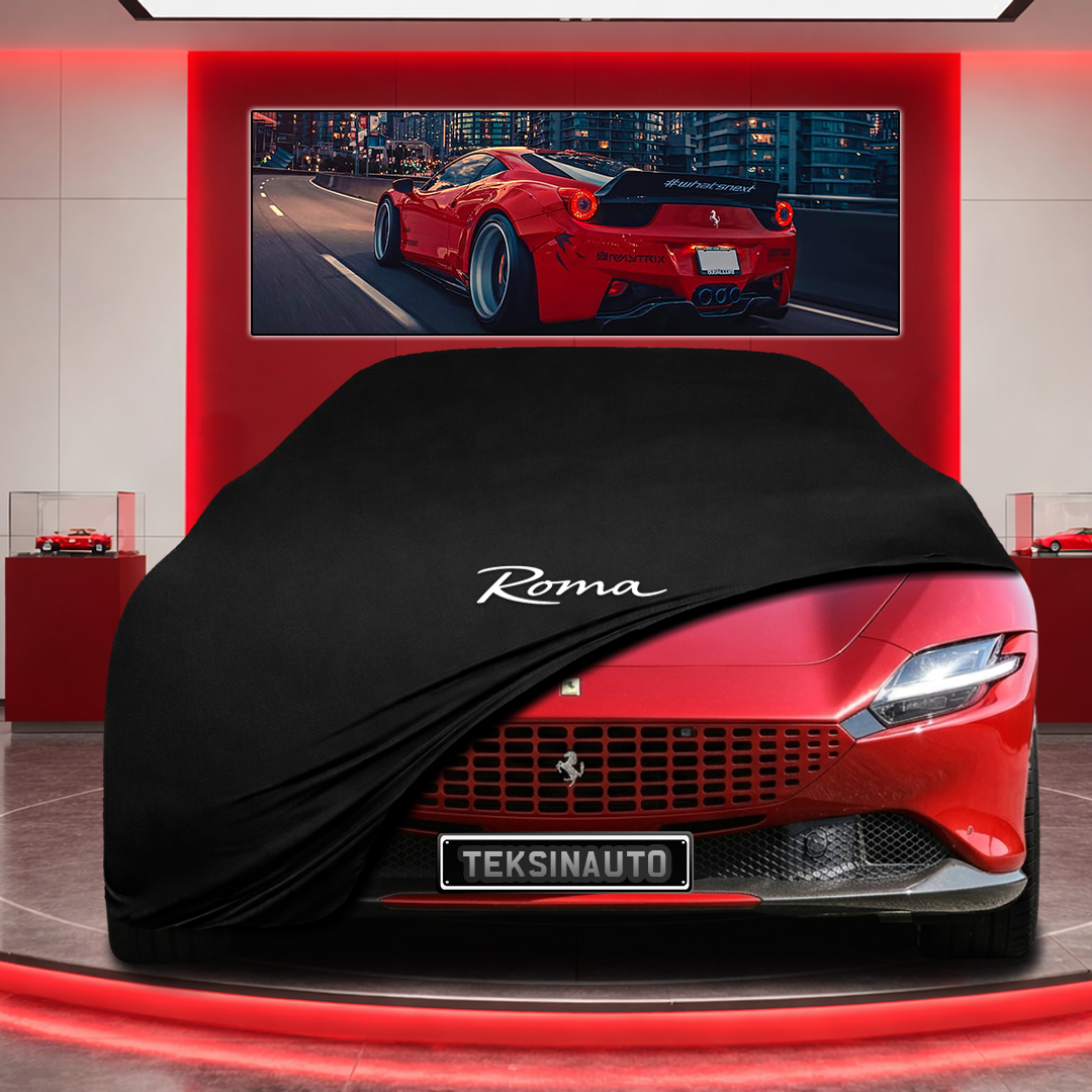 Ferrari Roma Custom Fit Indoor Car Cover Soft Stretch Black Gray Blue Red Dust Protection Garage Cover Laser Cut + Bag