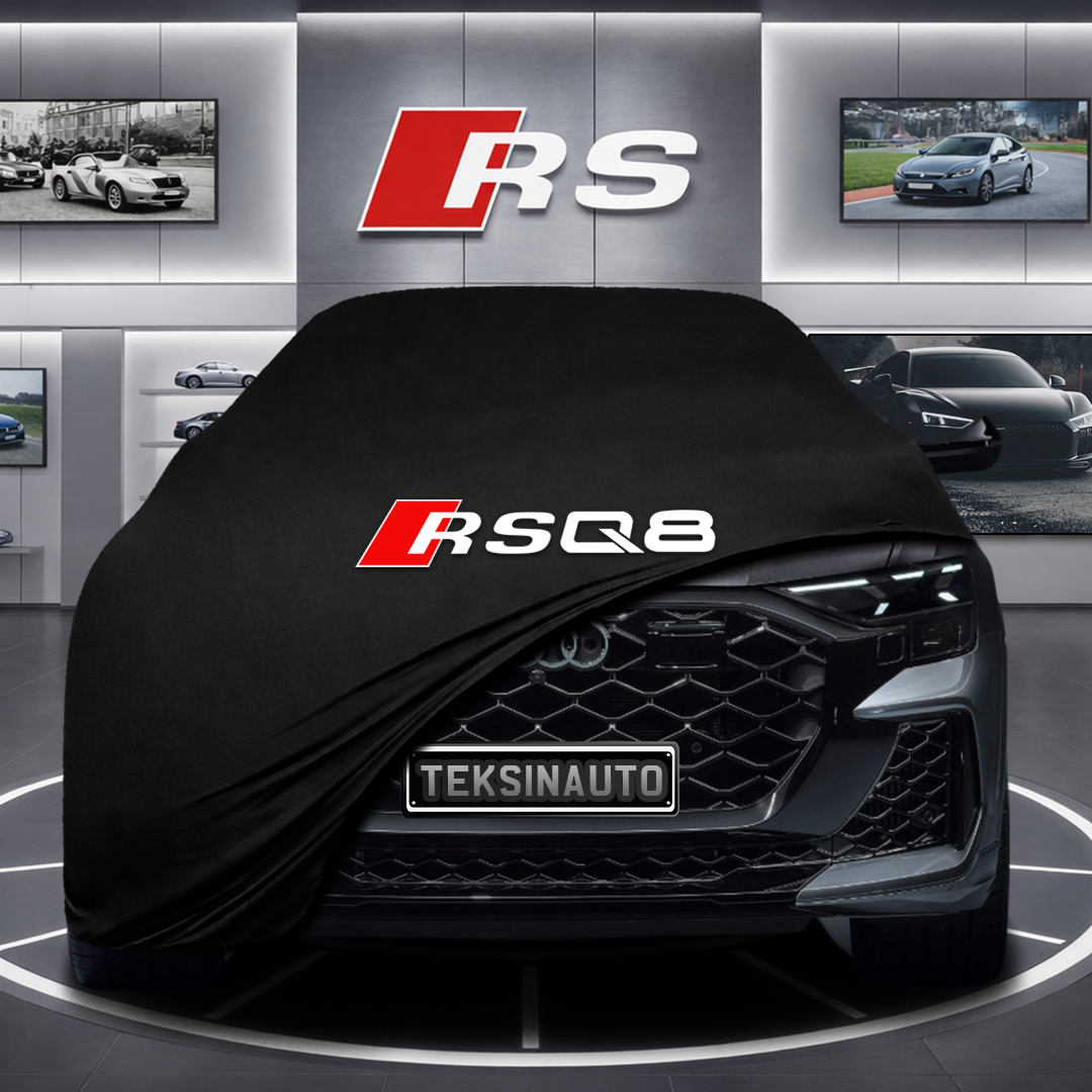 AUDİ Q8 4M Custom Fit Indoor Car Cover Soft Stretch Black Gray Blue Red Dust Protection Garage Cover Laser Cut + Bag