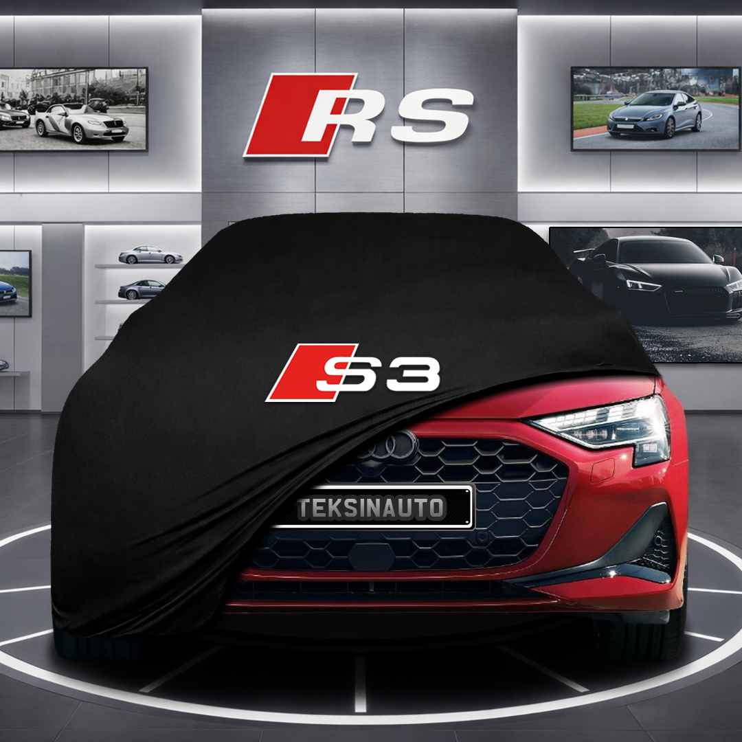 AUDİ A3 8Y Custom Fit Indoor Car Cover Soft Stretch Black Gray Blue Red Dust Protection Garage Cover Laser Cut + Bag