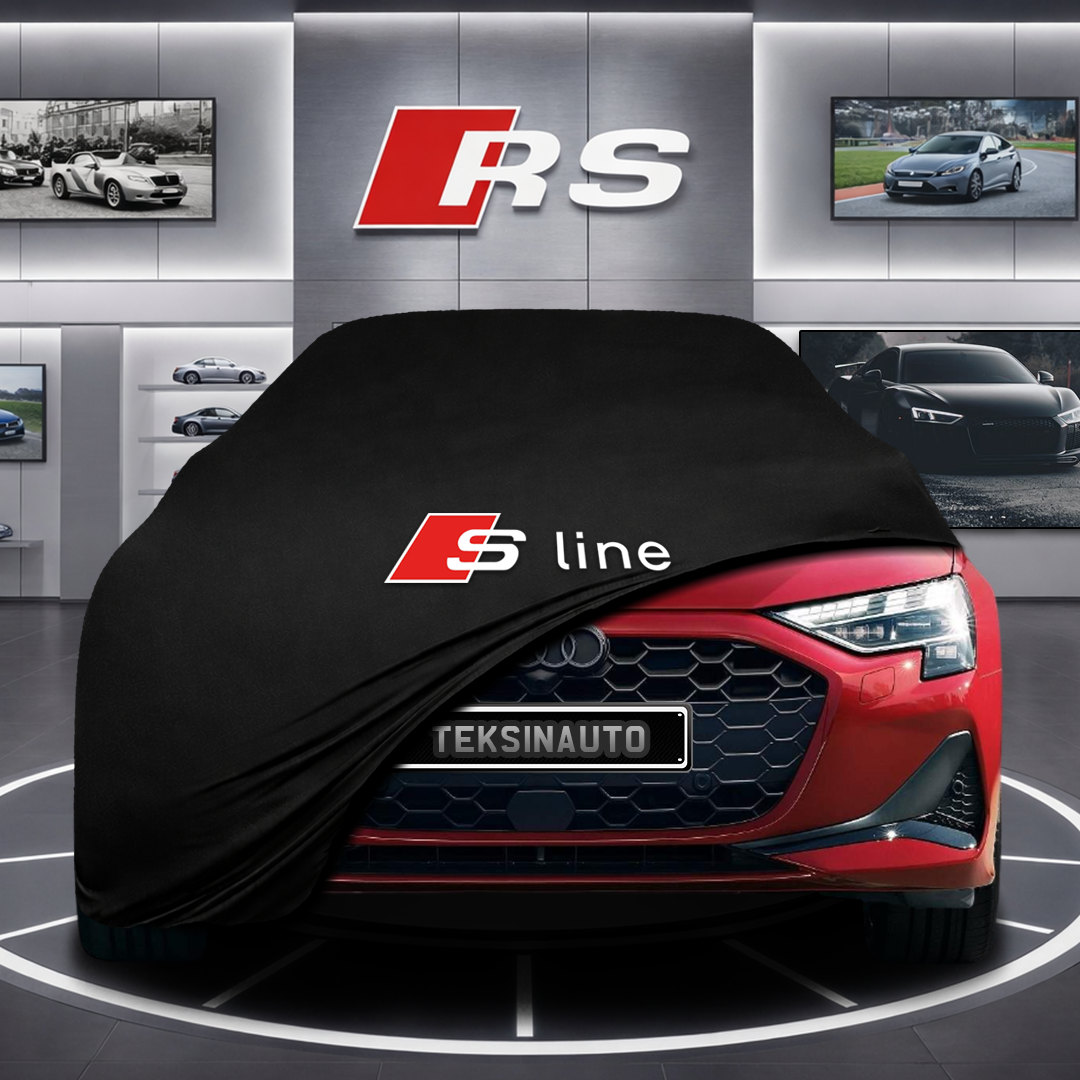 AUDİ A3 8Y Custom Fit Indoor Car Cover Soft Stretch Black Gray Blue Red Dust Protection Garage Cover Laser Cut + Bag