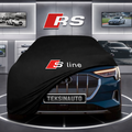 AUDİ E-TRON 2018-2022 Custom Fit Indoor Car Cover Soft Stretch Black Gray Blue Red Dust Protection Garage Cover Laser Cut + Bag