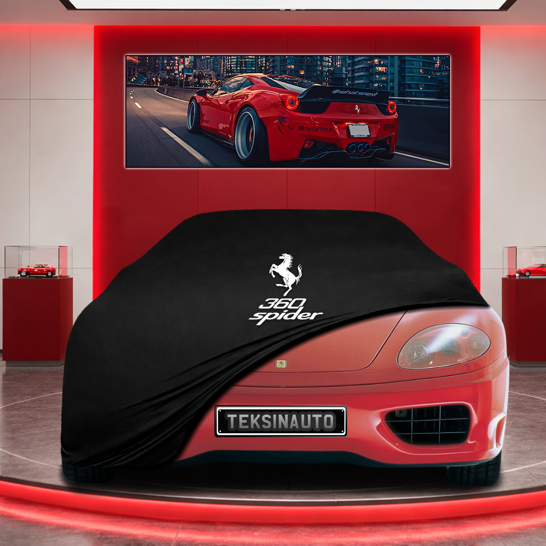 Ferrari 360 Spider Custom Fit Indoor Car Cover Soft Stretch Black Gray Blue Red Dust Protection Garage Cover Laser Cut + Bag