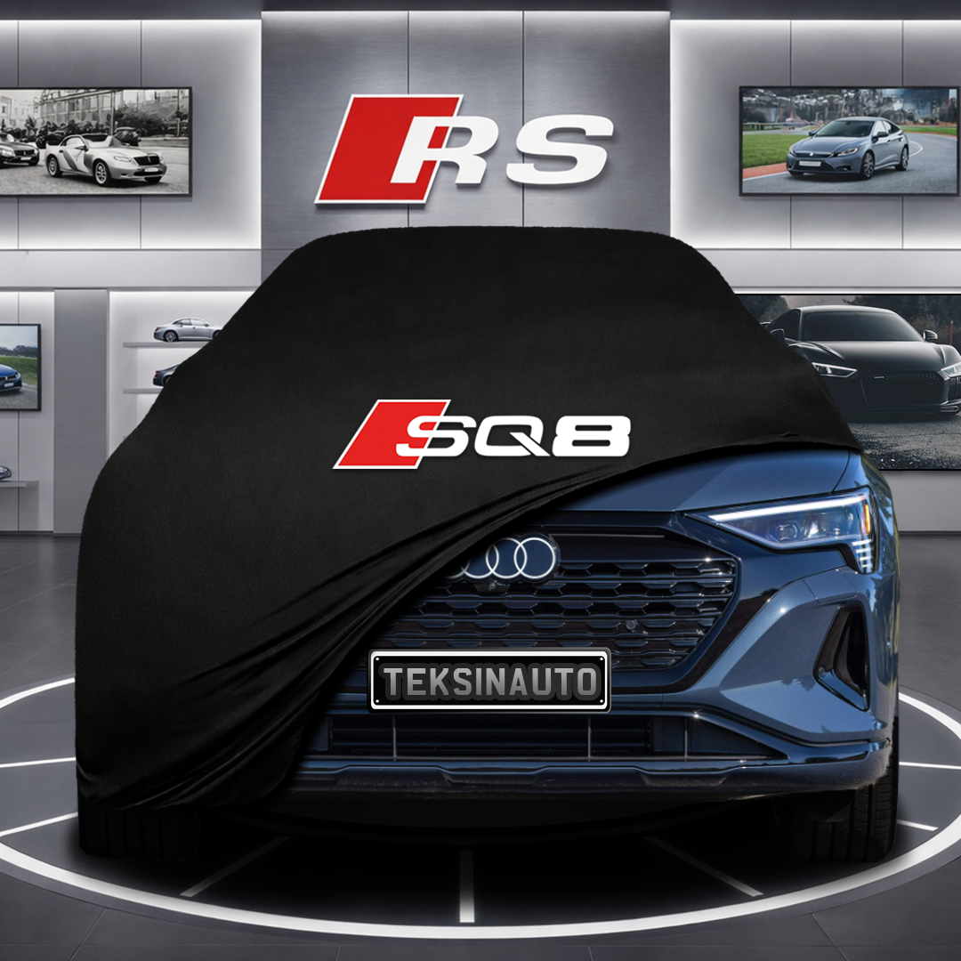 AUDİ Q8 E-TRON GE Custom Fit Indoor Car Cover Soft Stretch Black Gray Blue Red Dust Protection Garage Cover Laser Cut + Bag